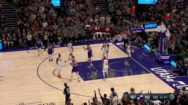 【2023年01月11日 骑士vs爵士集锦】关键球稳住局势 克拉克森撤步三分甩狙正中靶心