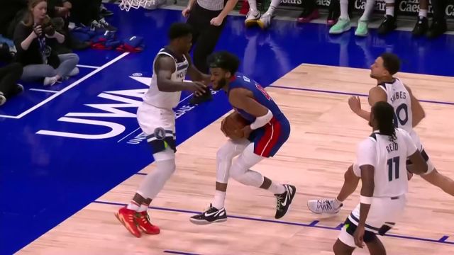 【2023年01月12日 森林狼vs活塞集锦】身轻如燕！迪亚洛一步登天炸筐补扣