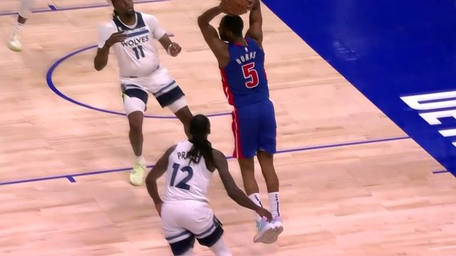 【2023年01月12日 森林狼vs活塞集锦】隔壁湖人馋哭了！博扬精准三分一个比一个难