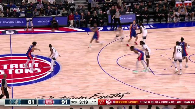 【2023年01月12日 森林狼vs活塞集锦】博扬vs森林狼集锦 全场27分 外线奇准三分越投越有