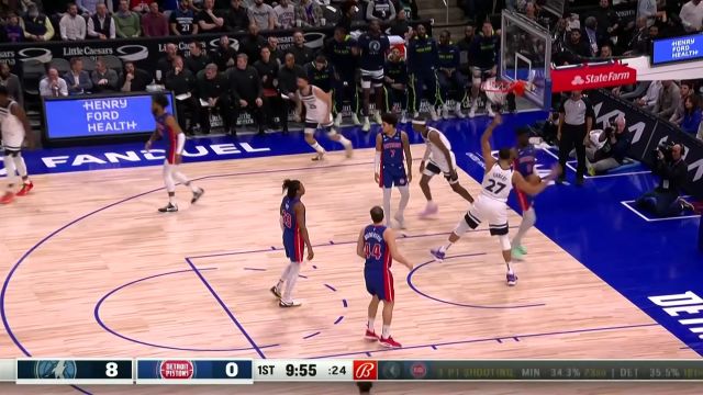 【2023年01月12日 森林狼vs活塞集锦】开局气势如虹！森林狼多点开花轰出10-0梦幻开局