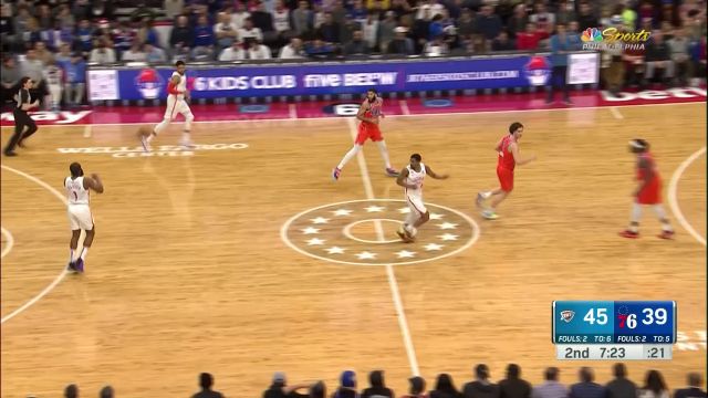 【2023年01月13日 雷霆vs76人集锦】双核连线如同利剑出鞘 哈登强行塞篮下恩比德稳稳打进