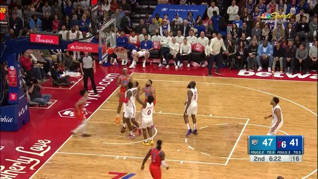 【2023年01月13日 雷霆vs76人集锦】求登哥的心理阴影面积 曼恩连续两次打成连取4分