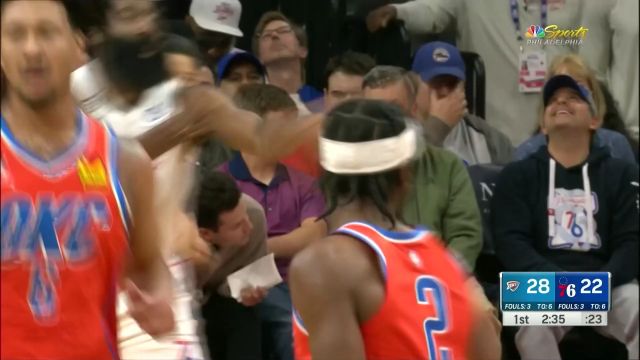 【2023年01月13日 雷霆vs76人集锦】背后运球接后仰跳投美如画 亚历山大中投面杀哈登