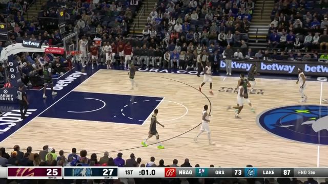 【2023年01月15日 骑士vs森林狼集锦】快攻反击一瞬间！勒维尔见缝插针突破暴扣一条龙