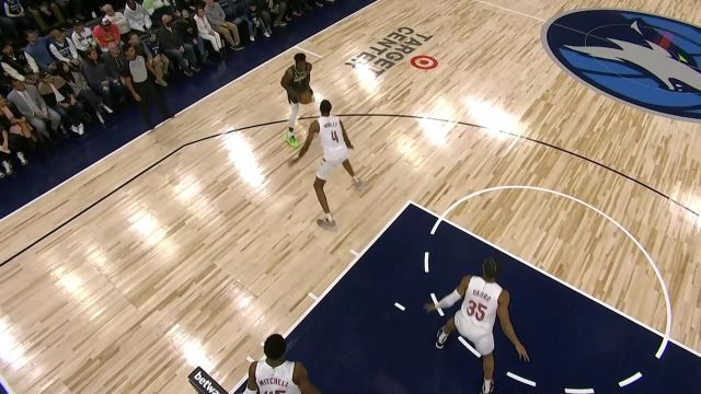 【2023年01月15日 骑士vs森林狼集锦】手感火热！爱德华兹无视防守后撤步长两分一箭穿心