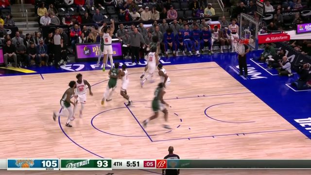 【2023年01月16日 尼克斯vs活塞集锦】攻防两端皆有建树 斯图尔特旱地拔葱双臂暴扣后又送出一记封盖