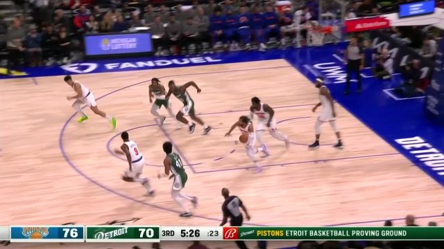 【2023年01月16日 尼克斯vs活塞集锦】格雷姆斯眼观六路击地妙传 巴雷特心领神会滑翔劈扣