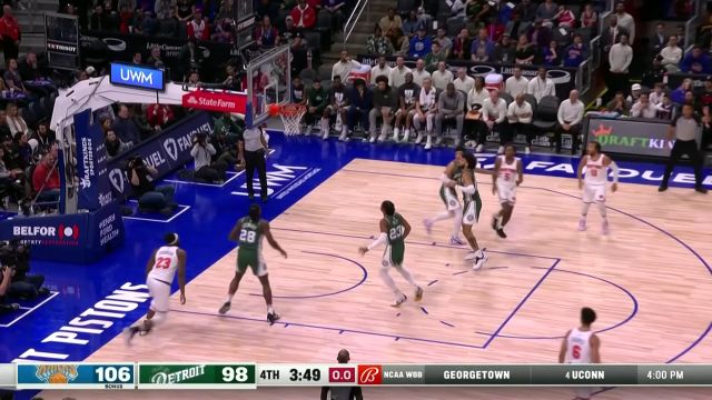 【2023年01月16日 尼克斯vs活塞集锦】一人扛起半边天！兰德尔后撤步三分+强硬跳投连续刷网