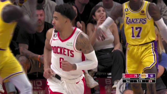 【2023年01月17日 火箭vs湖人集锦】好事成双！马丁连续送上两记暴扣肆虐篮筐