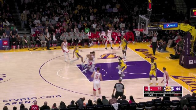 【2023年01月17日 火箭vs湖人集锦】血条加满！湖人内线予取予求一波9-0扩大比分