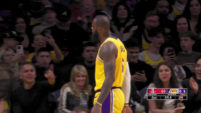 【2023年01月17日 火箭vs湖人集锦】年龄只是我的代名词！詹姆斯长驱直入上篮打成2+1