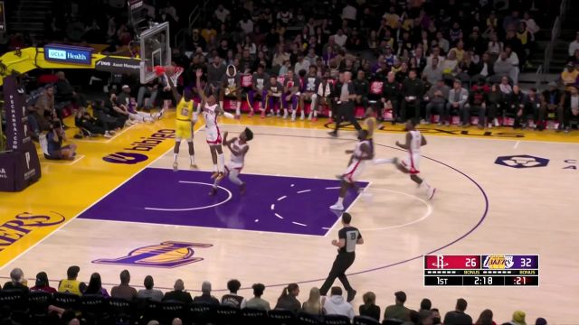 【2023年01月17日 火箭vs湖人集锦】火箭132-140湖人 申京33+15+6詹姆斯48+8+9率队结束连败