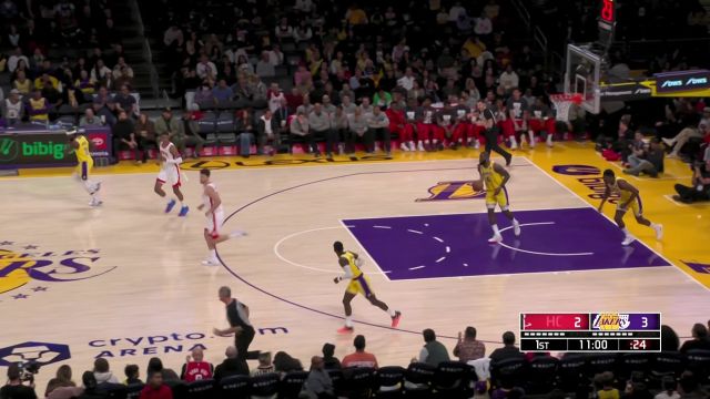 【2023年01月17日 火箭vs湖人集锦】身高优势碾压！申京内线强攻连续背打豪取四分