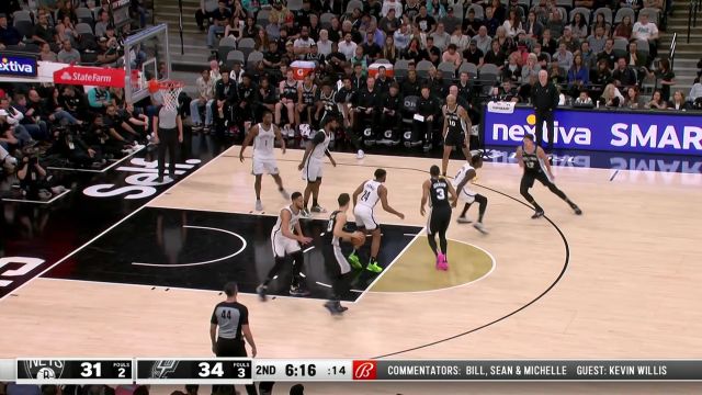 【2023年01月18日 篮网vs马刺集锦】你有张良计我有过墙梯！迈克德莫特翻山越岭滑翔暴扣