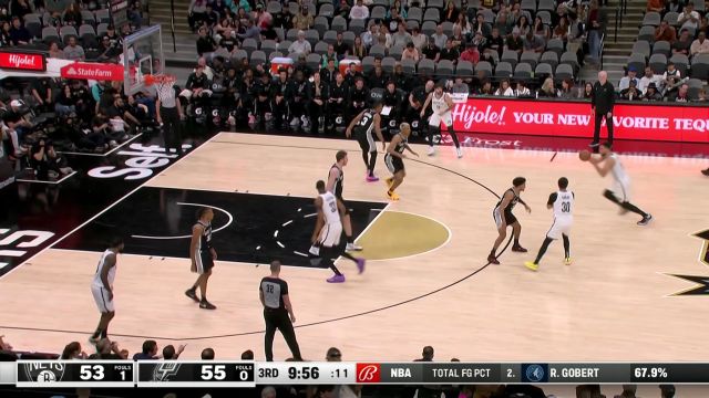 【2023年01月18日 篮网vs马刺集锦】我命由我不由天！克拉克斯顿包围圈强起补篮得手还有加罚