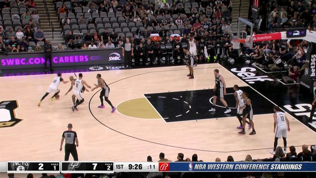 【2023年01月18日 篮网vs马刺集锦】早有准备！珀尔特尔捍卫禁区抡臂大帽扇飞小库里