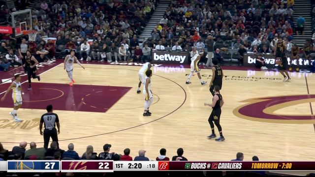 【2023年01月21日 勇士vs骑士集锦】下起三分雨 勇士骑士手感爆棚对飚三分