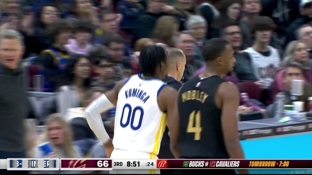 【2023年01月21日 勇士vs骑士集锦】三分大队名不虚传 勇士半场回来全队狂飙5记三分