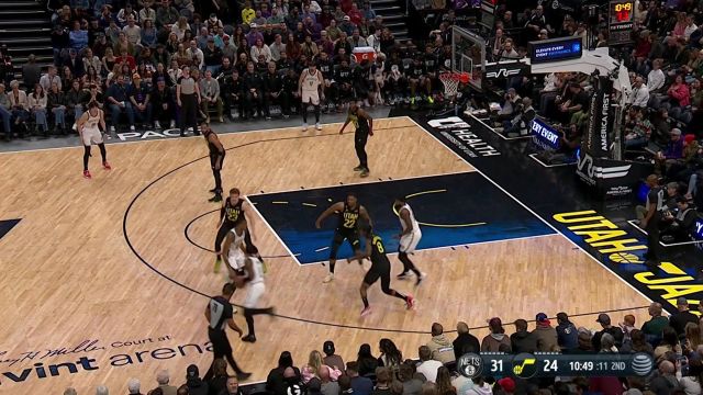 【2023年01月21日 篮网vs爵士集锦】霍顿塔克击地妙传马尔卡宁 欧文外线架炮正中靶心