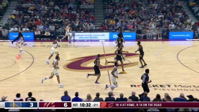 【2023年01月21日 勇士vs骑士集锦】配合默契十足！加兰两度喂饼莫布利中距离投篮