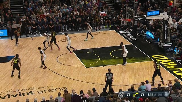 【2023年01月21日】NBA常规赛：篮网vs爵士第3节英文原声回放