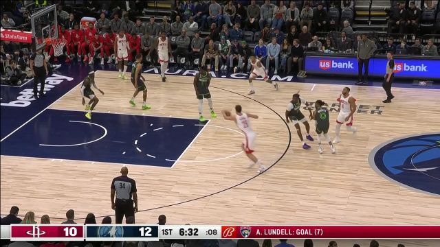 【2023年01月22日 火箭vs森林狼集锦】戈登大号三分出手命中 爱德华兹无视防守外线接球打进