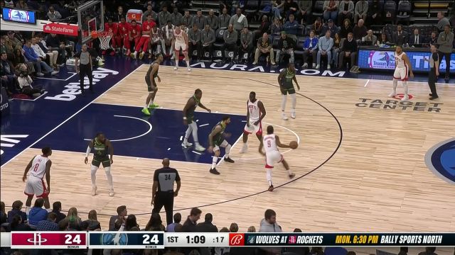 【2023年01月22日 火箭vs森林狼集锦】普林斯伸出长臂完成抢断 诺威尔单骑闯关快攻双手暴扣