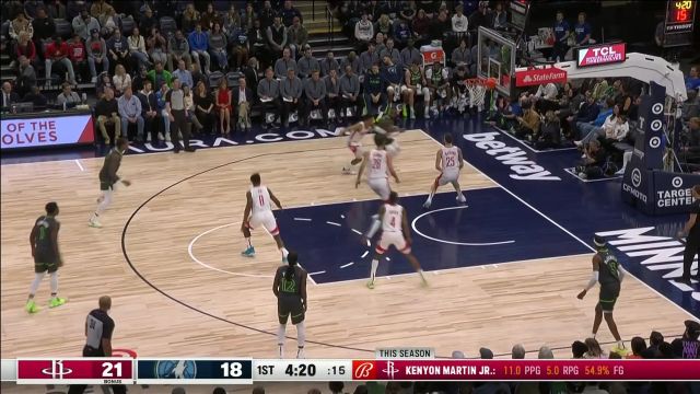 【2023年01月22日】 NBA常规赛：火箭vs森林狼第1节中文解说回放