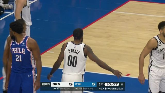 【2023年01月26日 篮网vs76人集锦】恩怨局来了！恩比德连续两次背打西蒙斯均未成功