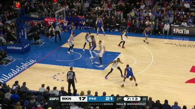 【2023年01月26日 篮网vs76人集锦】神仙动作百看不厌！欧文篮下超级拉杆上篮技惊四座