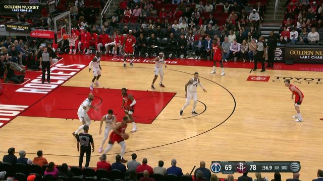 【2023年01月26日 奇才vs火箭集锦】库兹马一步登天空接暴扣 戈登蝴蝶穿花华丽突破建功