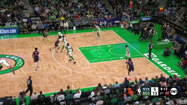 【2023年01月27日 尼克斯vs凯尔特人集锦】塔图姆低手挑篮稳稳打进 布伦森急停中投给出回应