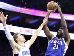 76人遭魔术21分逆转终结7连胜 大瓦格纳末节14分 恩比德30+11