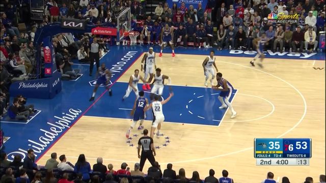 【2023年01月31日 魔术vs76人集锦】这就是状元的实力 班凯罗滑翔劈扣+后仰跳投