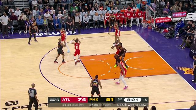 【2023年02月02日 老鹰vs太阳集锦】接球出手干脆利落 穆雷抽枪甩狙三分正中靶心