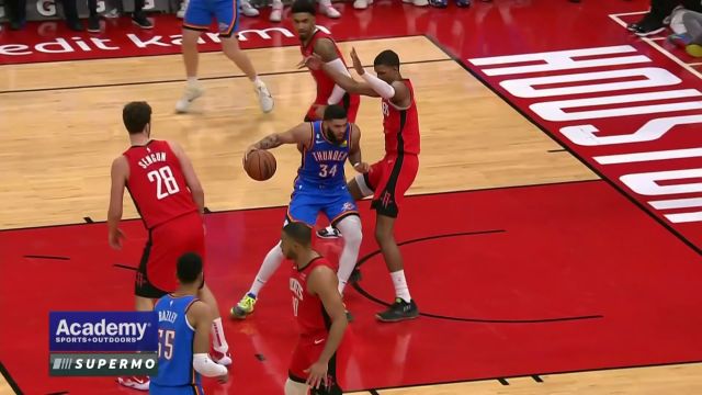 【2023年02月02日 雷霆vs火箭集锦】撤步甩狙行云流水 特雷曼空位三分出手稳稳命中