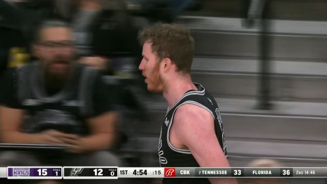 【2023年02月02日 国王vs马刺集锦】出其不意攻其不备 珀尔特尔霸气封盖默里