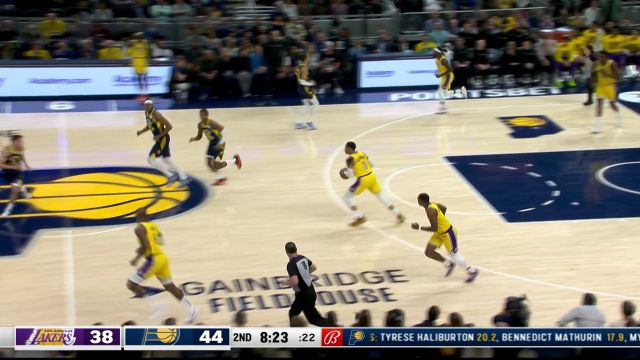 【2023年02月03日 湖人vs步行者集锦】火锅吃到顶！哈利伯顿惨遭针对三分接连被帽