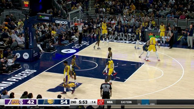 【2023年02月03日 湖人vs步行者集锦】缩小分差！詹姆斯急停跳投+高擦板上篮豪取四分
