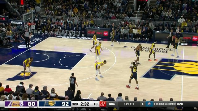 【2023年02月03日】湖人vs步行者第3节英文原声回放