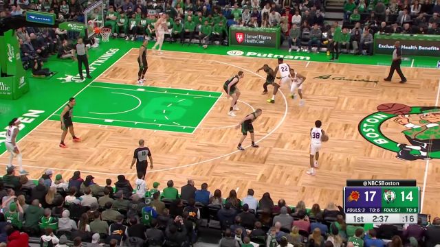 【2023年02月04日 太阳vs凯尔特人集锦】布朗抢断反击单臂劈扣 布里奇斯急停中投手起刀落