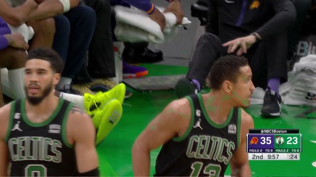 【2023年02月04日 太阳vs凯尔特人集锦】飞身突破无视防守 布罗格登甩开兰代尔轻松上篮得手