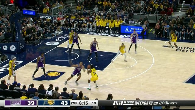 【2023年02月04日 国王vs步行者集锦】狂轰乱炸！步行者外线连飙4记三分追平且反超十分！