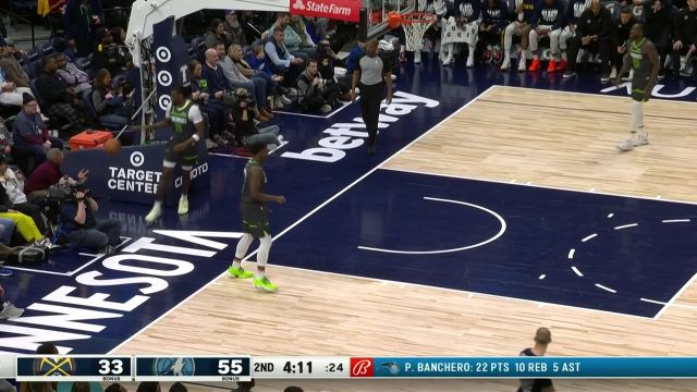 【2023年02月06日 掘金vs森林狼集锦】布朗灵光乍现送出妙传 小乔丹灵活走位空接炸筐