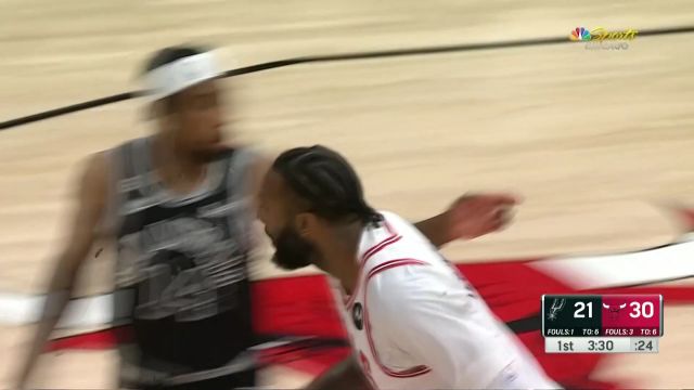 【2023年02月07日 马刺vs公牛集锦】帕威一飞冲天暴扣得手 德拉蒙德不由分说肆虐篮筐