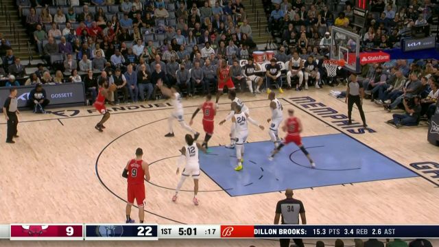 【2023年02月08日 公牛vs灰熊集锦】外线防守也不吃亏！JJJ大帽扇飞帕威毫不客气