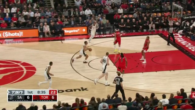 【2023年02月09日 马刺vs猛龙集锦】进攻就看我的 克尔登约翰逊连续杀入连取4分