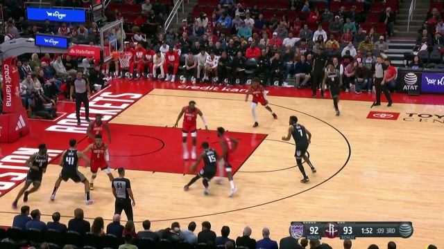 【2023年02月09日 国王vs火箭集锦】配合默契十足 梅图篮下接球飞天暴扣