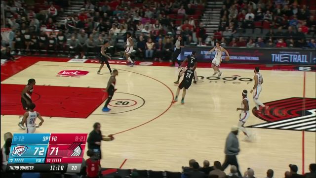 【2023年02月11日 雷霆vs开拓者集锦】约什吉迪转身送出妙传 威廉姆斯空切走位轻松上篮